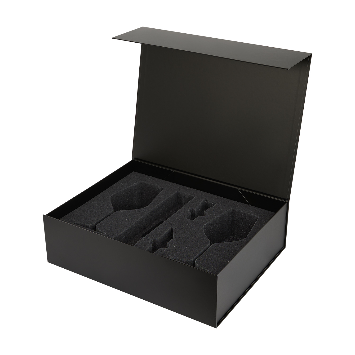 Ложемент под 2 бокала для вина + набор для вина Sacramento в большую коробку-трансформер (арт. 695722) — пример нанесения логотипа (Portobello подарочная упаковка) | Print Logo