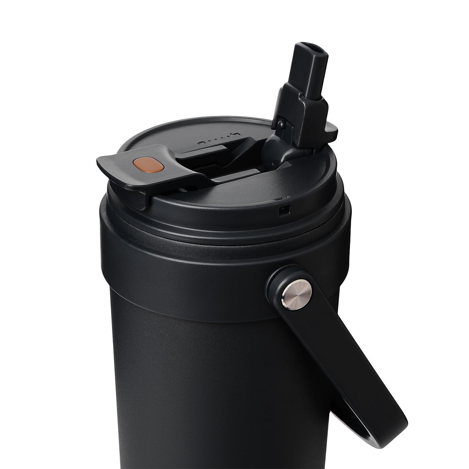 Термокружка вакуумная Solo, черная