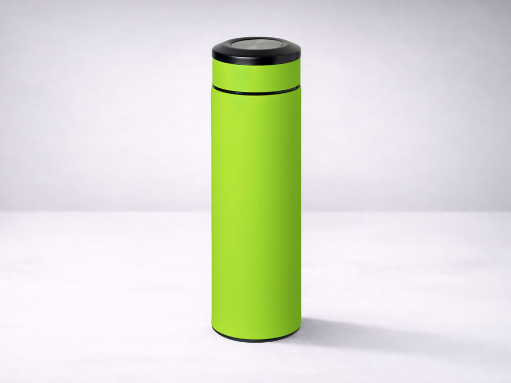 Вакуумный термос Vacuum Flask C1, soft touch, 420мл, зеленое яблоко