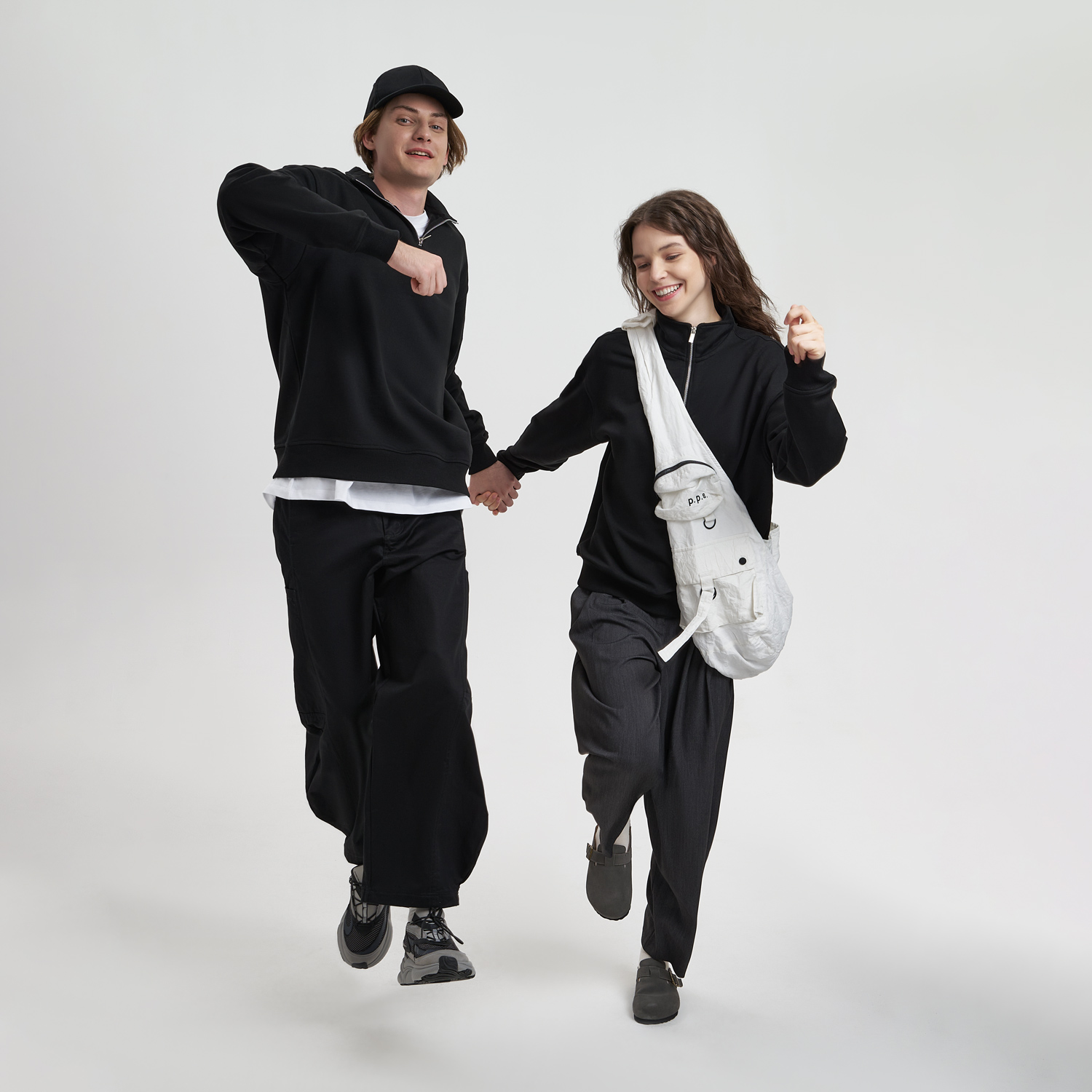 Толстовка на молнии унисекс Флоу (Flow), черная, размер XL/2XL