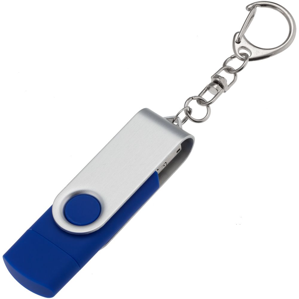 Флешка Trio Twist, синяя фото на сайте Print Logo.