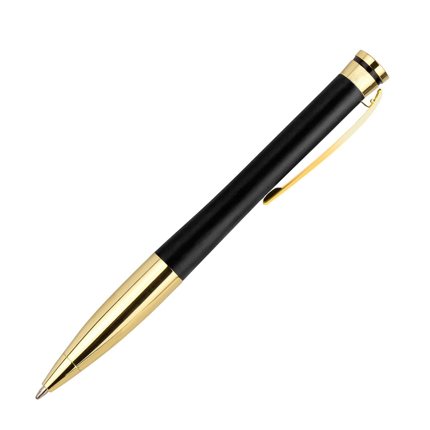 Шариковая ручка Megapolis, черная/позолота фото на сайте Print Logo.