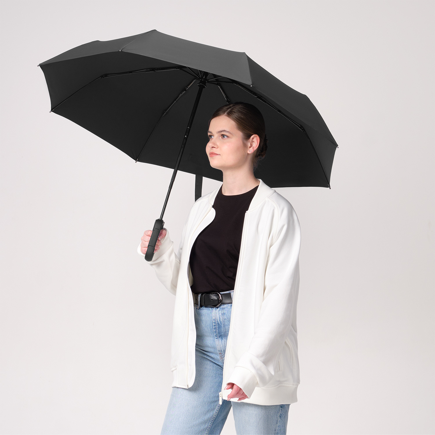 Зонт складной Азимут (Azimut), черный