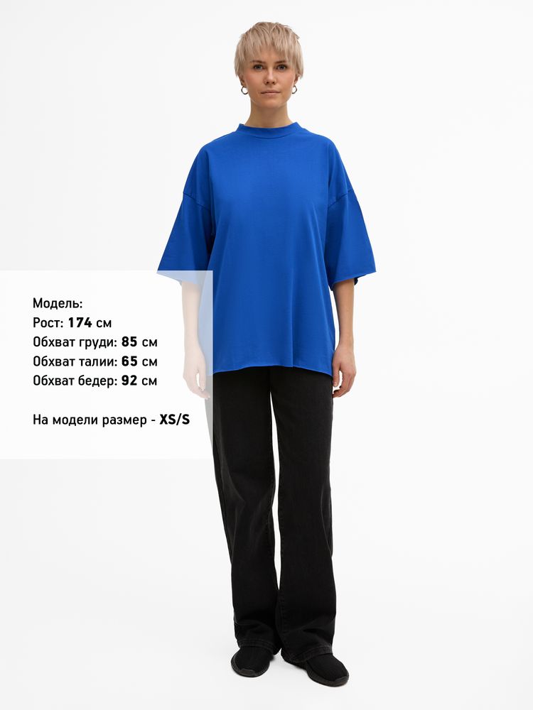 Футболка унисекс T1, синяя, размер XL/XXL