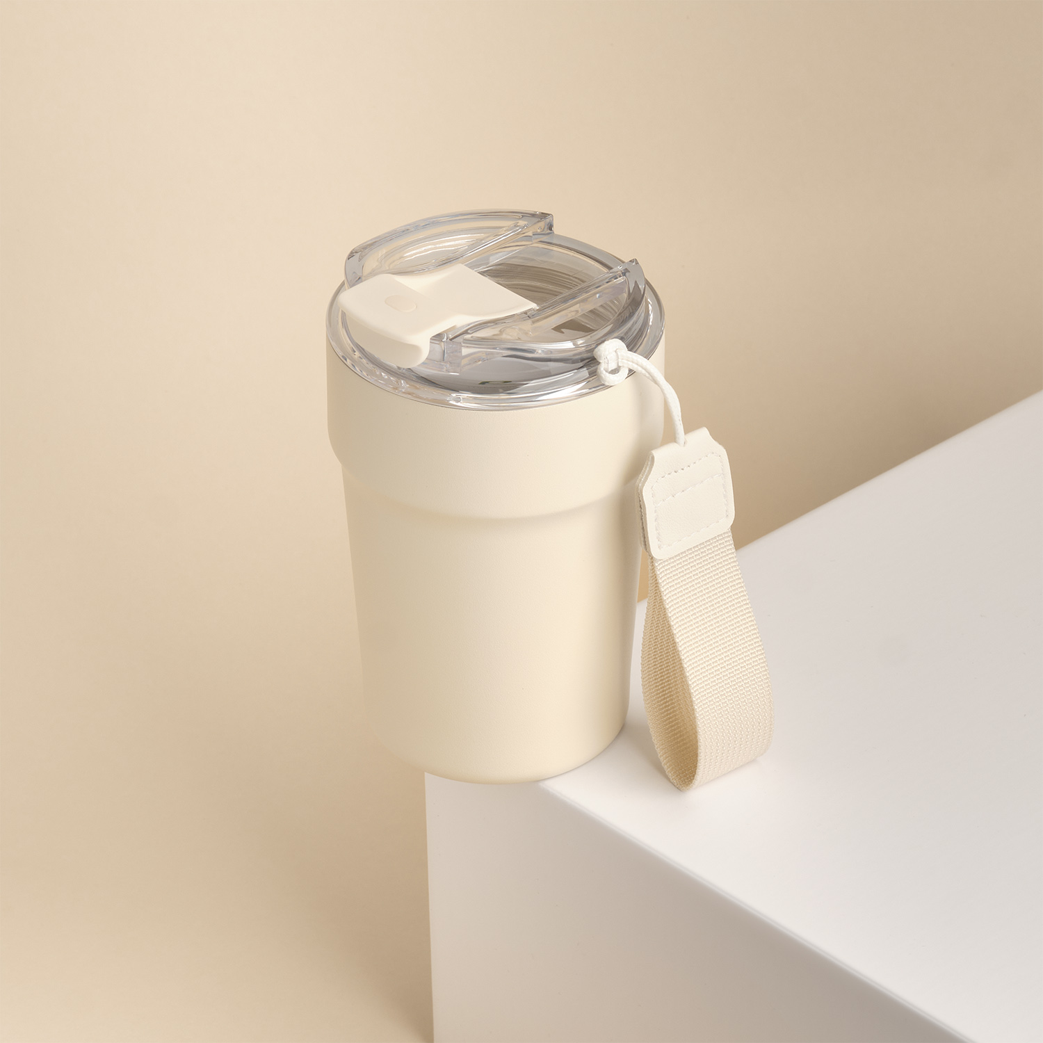 Термокружка вакуумная Монако, бежевый