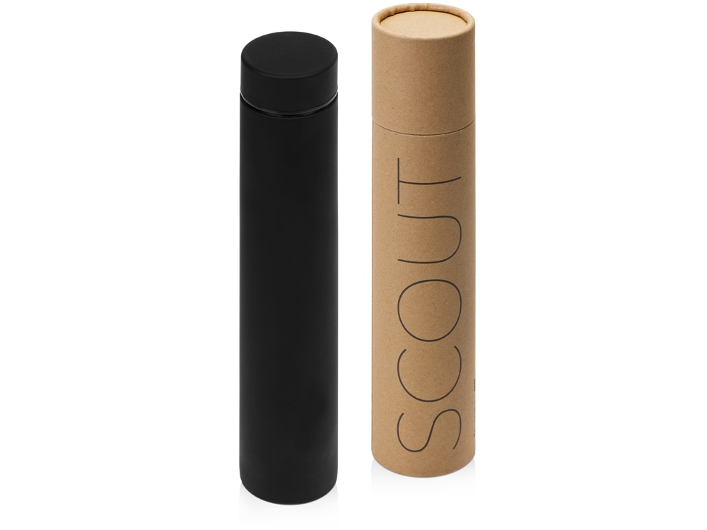 Вакуумный термос Scout, soft-touch, 235 мл, тубус с логотипом Waterline | Print Logo