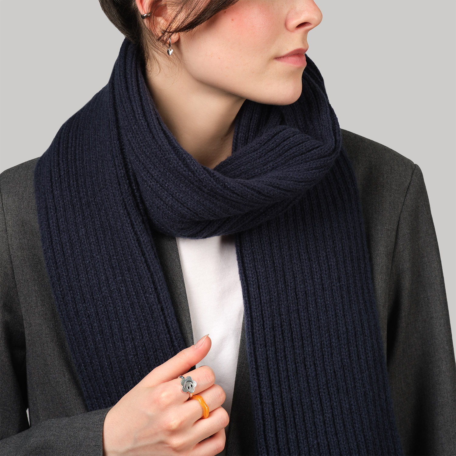 Шарф Форгес (Forges) вязаный, синий