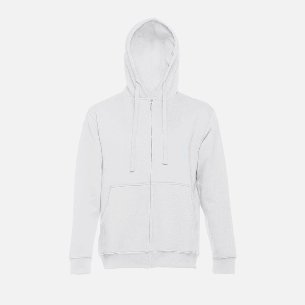 Толстовка мужская на молнии с капюшоном Amsterdam, белая, размер M