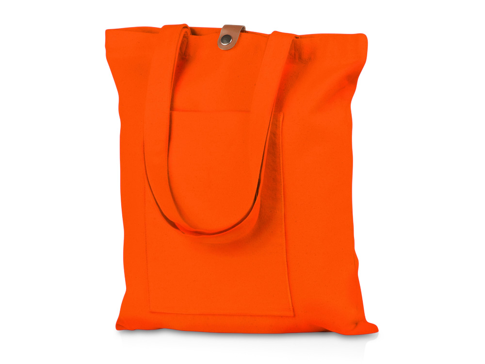 Cумка Clip из хлопка 340 г/м2 с застежкой из экокожи с логотипом  | Print Logo