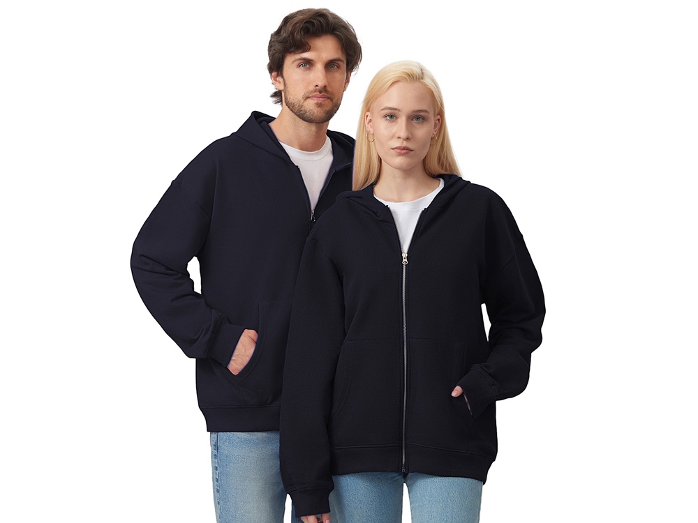 Толстовка оверсайз с капюшоном на молнии Monaco с логотипом U Basic | Print Logo