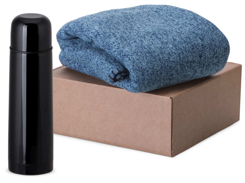 Подарочный набор Calmy с термосом и пледом с логотипом  | Print Logo