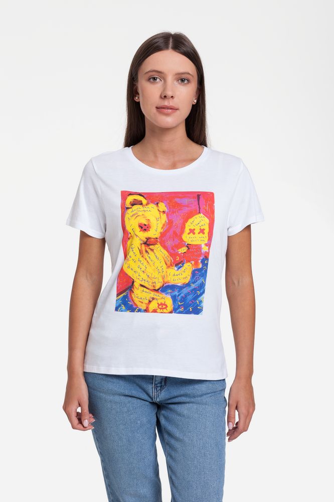 Футболка женская I Don't See You с логотипом CoolColor | Print Logo