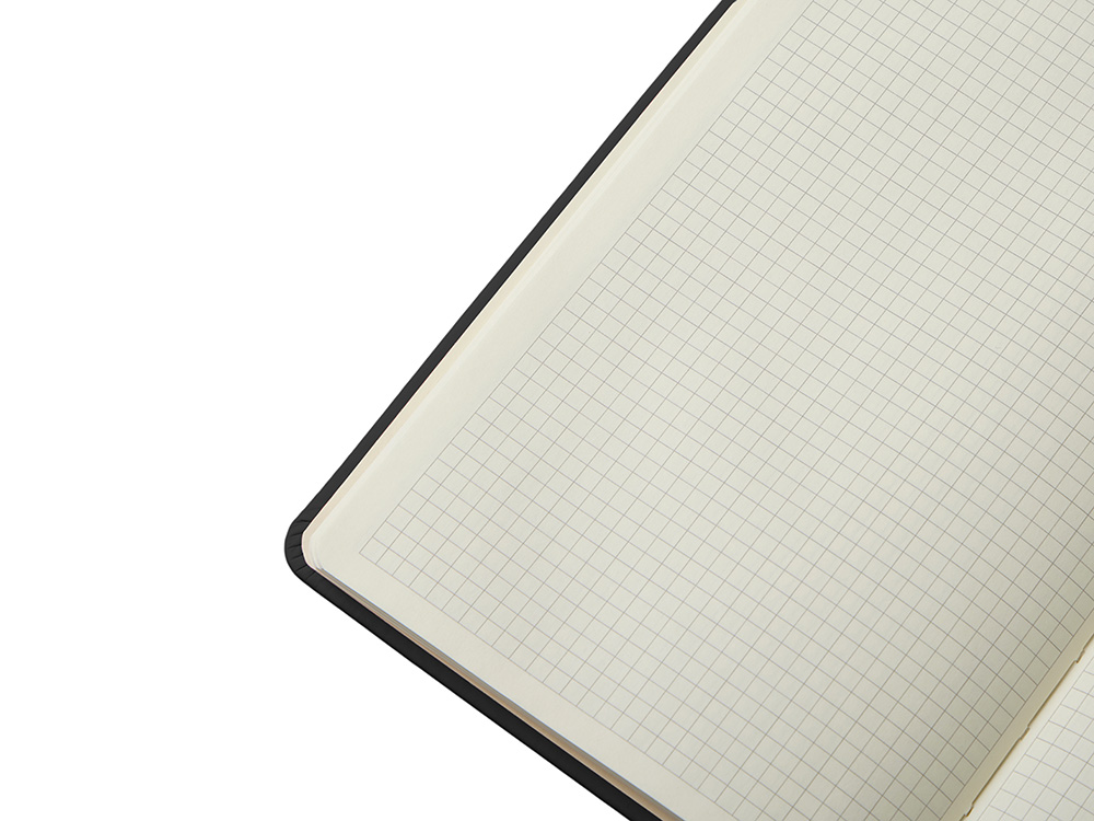 Блокнот в твердой обложке A5 Виспи в клетку, черный