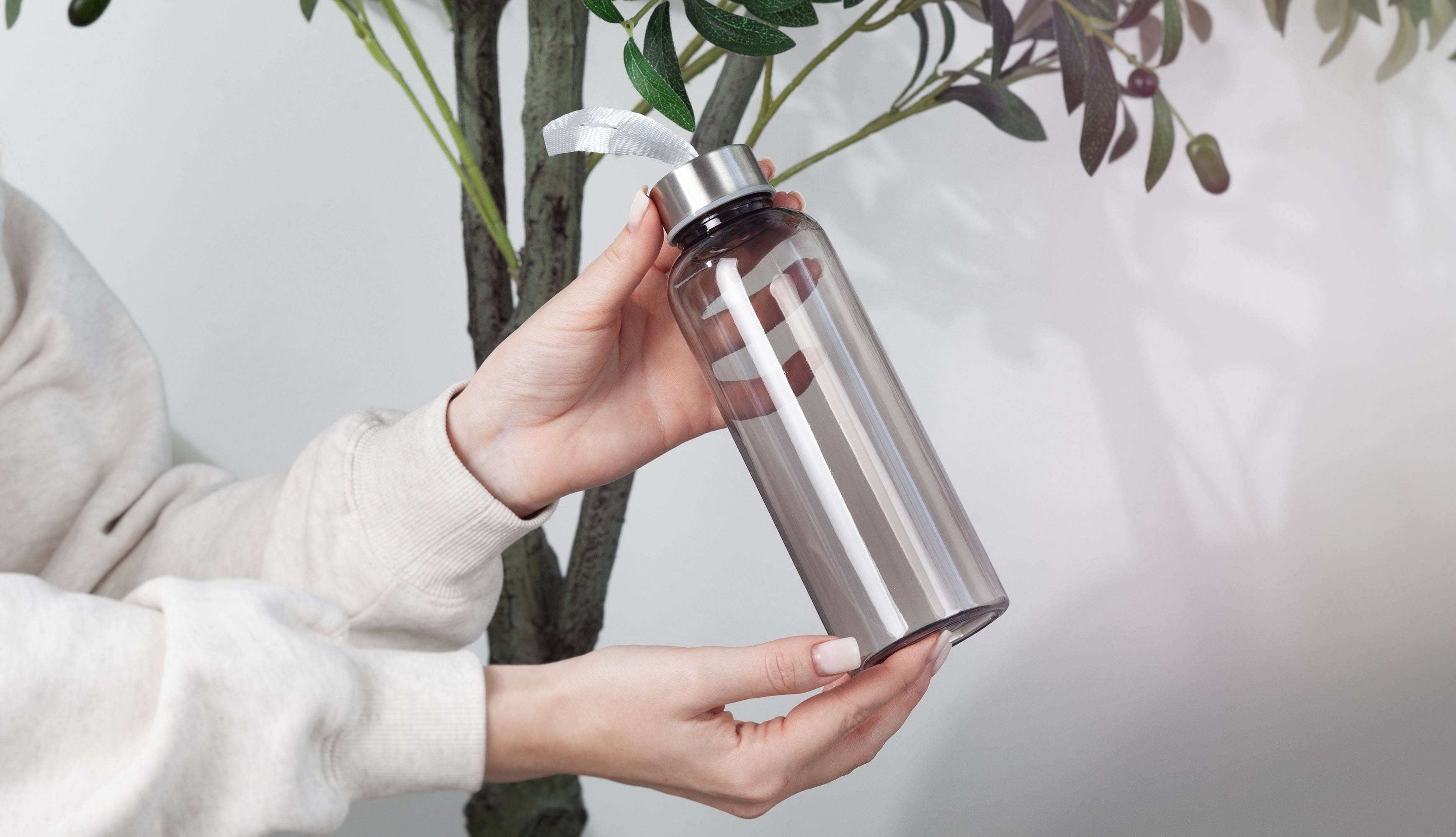 Бутылка для воды "H2O" 500 мл, оранжевый