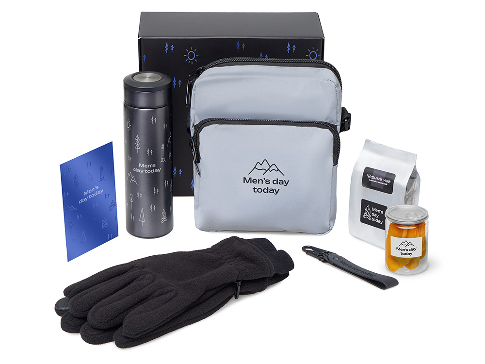 Подарочный набор Re:m. Step  с термосом, перчатками и сумкой с логотипом  | Print Logo