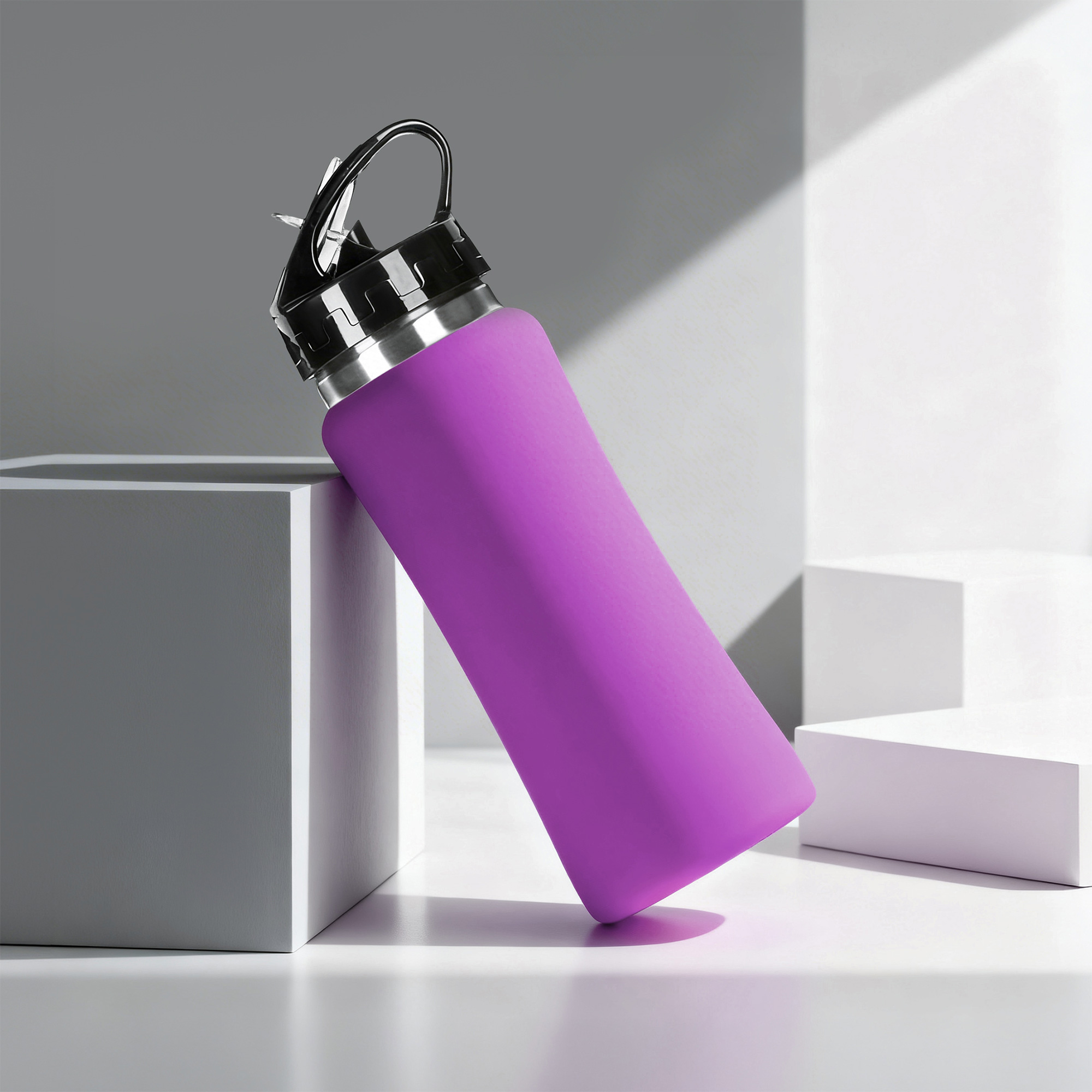 Бутылка для воды Bottle C1, сталь, soft touch, 600 мл с логотипом  | Print Logo