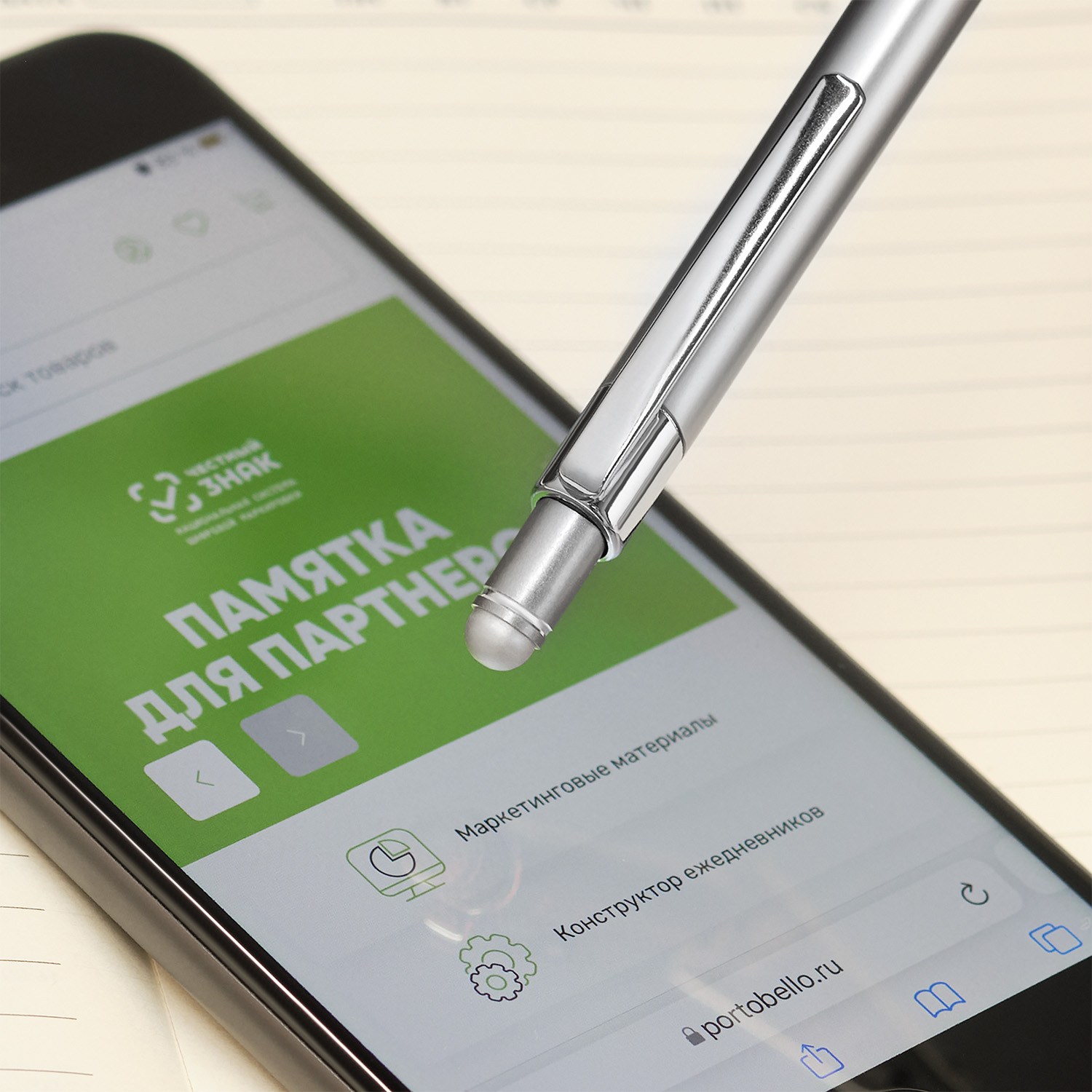 Шариковая ручка Леви (Levi), серая