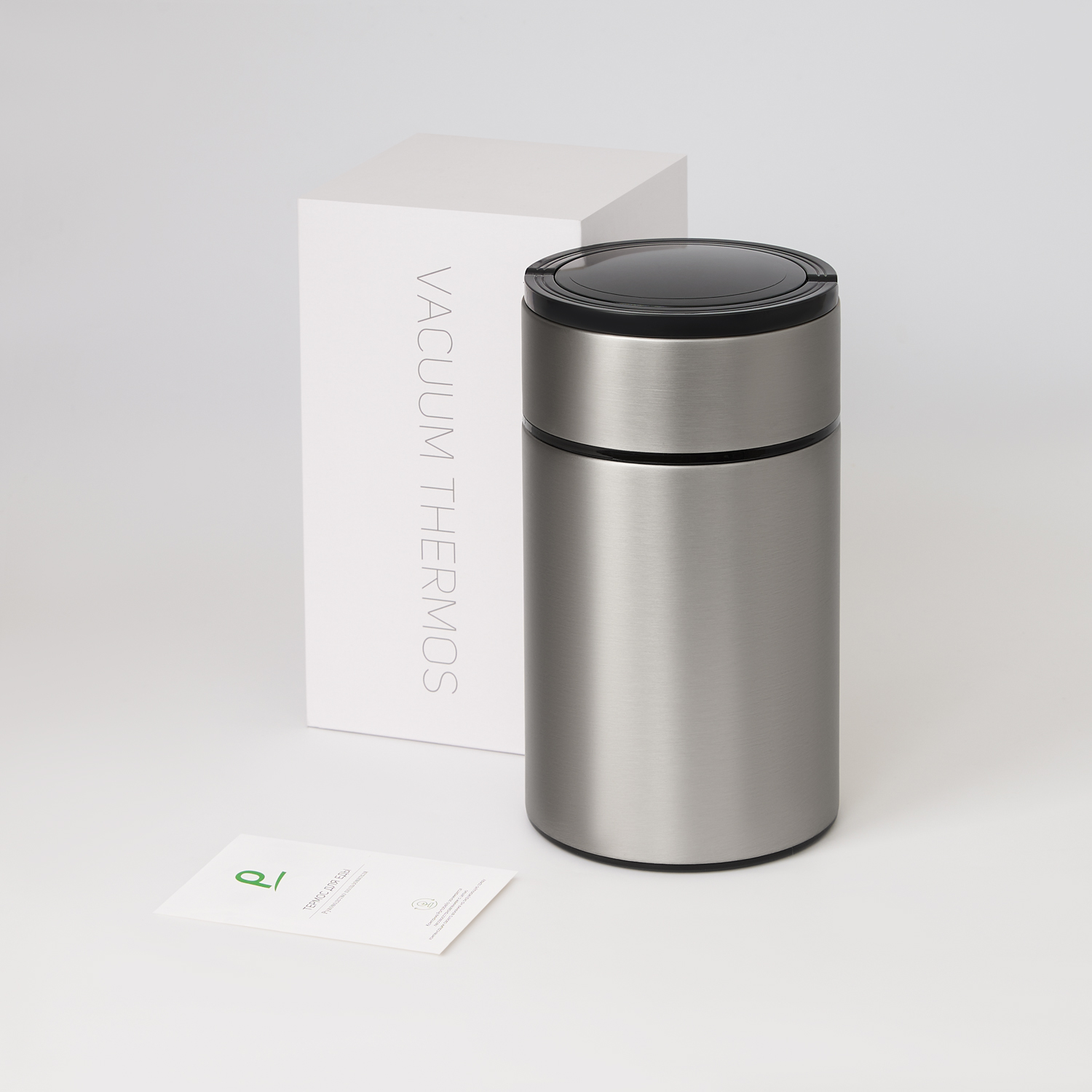 Термос для еды Бенто (Bento), серебряный