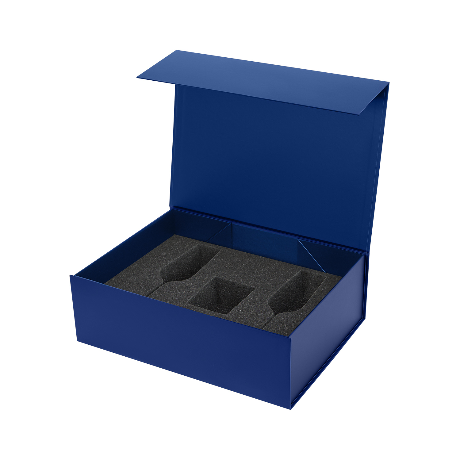 Ложемент под свечу Enigma + 2 бокала для шампанского в среднюю коробку-трансформер (арт. 695721) — пример нанесения логотипа (Portobello подарочная упаковка) | Print Logo