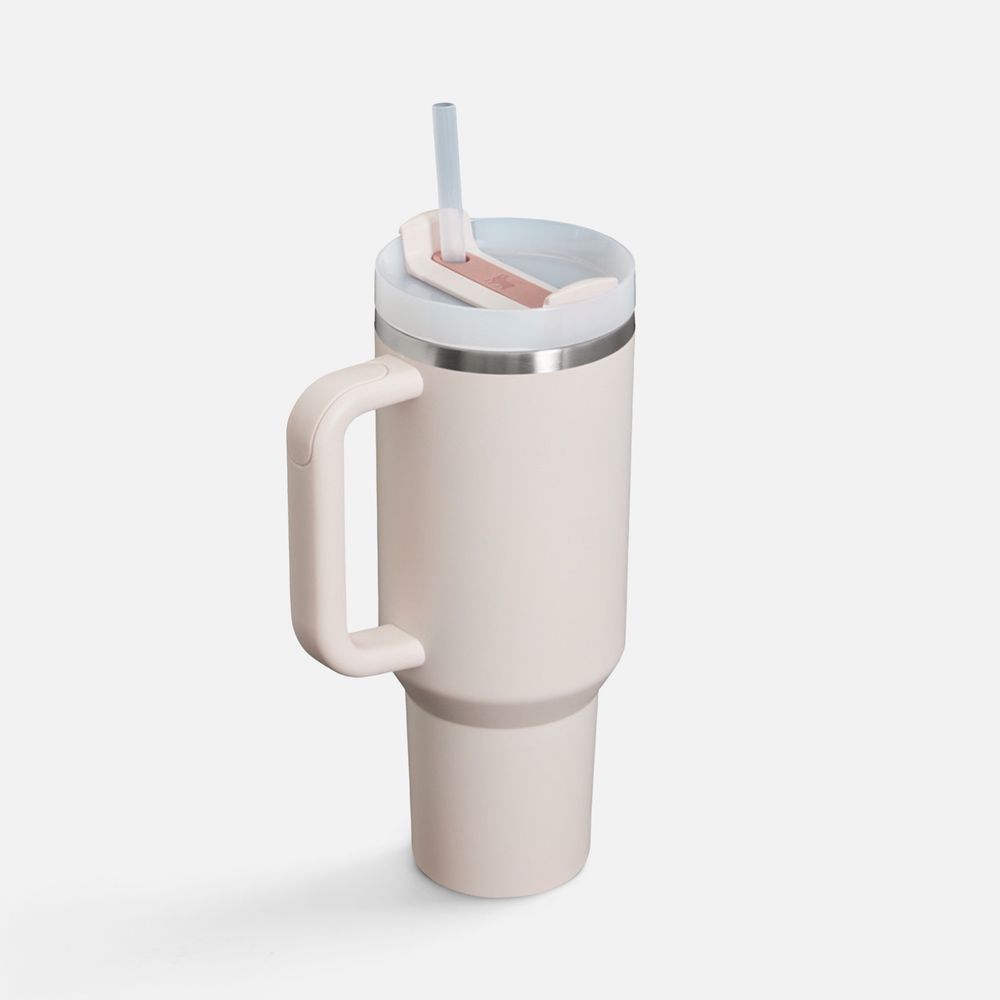 Термокружка Quencher H2.0 1180 с трубочкой — пример нанесения логотипа (Stanley) | Print Logo