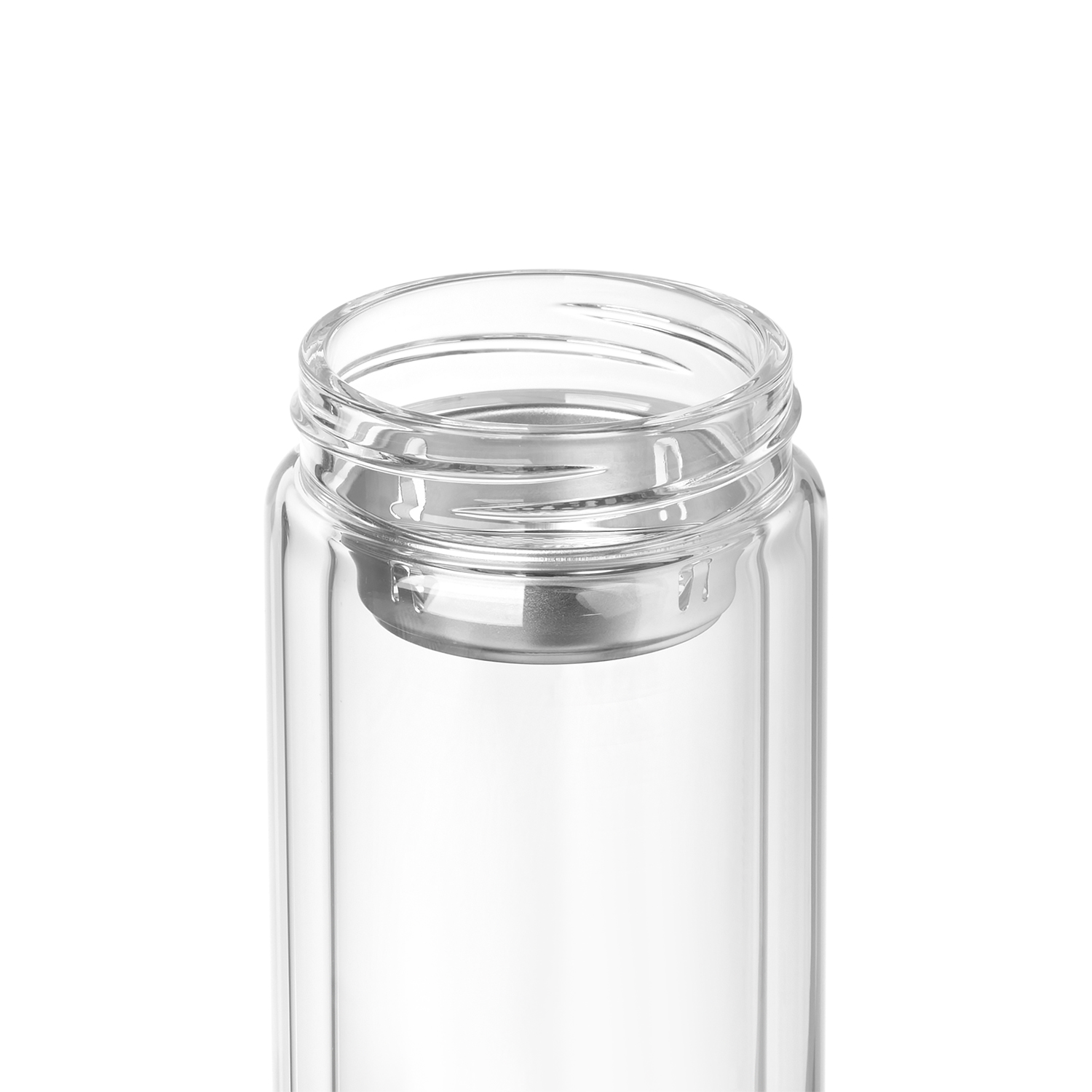 Бутылка стеклянная с двойными стенками Aravia, синяя фото на сайте Print Logo.