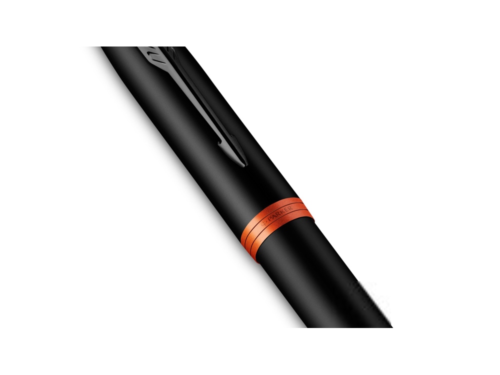 Перьевая ручка Parker IM Vibrant Rings Flame Orange, стержень:F, цвет чернил: blue, в подарочной упаковке.