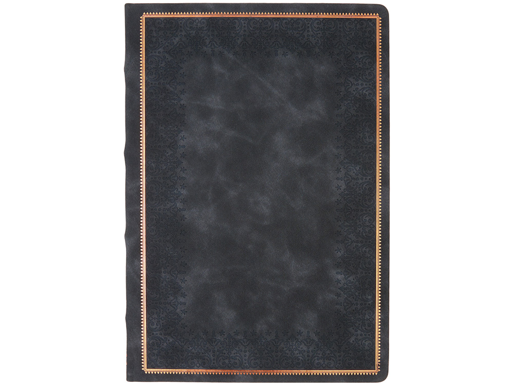 Ежедневник недатированный А4 Royal, черный с бронзовым срезом