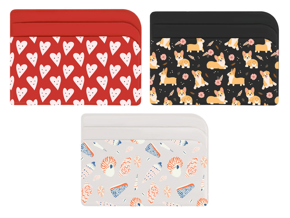 Картхолдер для 3-х карт с возможностью полноцветной печати, софт-тач с логотипом  | Print Logo