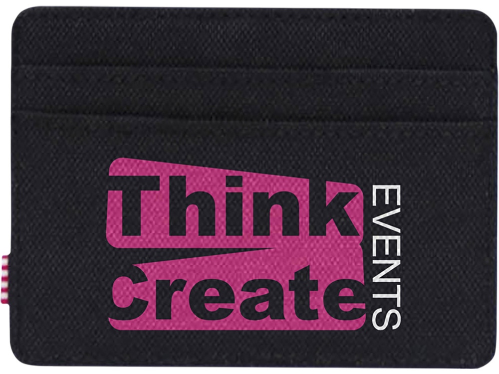 Herschel Charlie держатель для карт с RFID-защитой из переработанного материала - сплошной черный