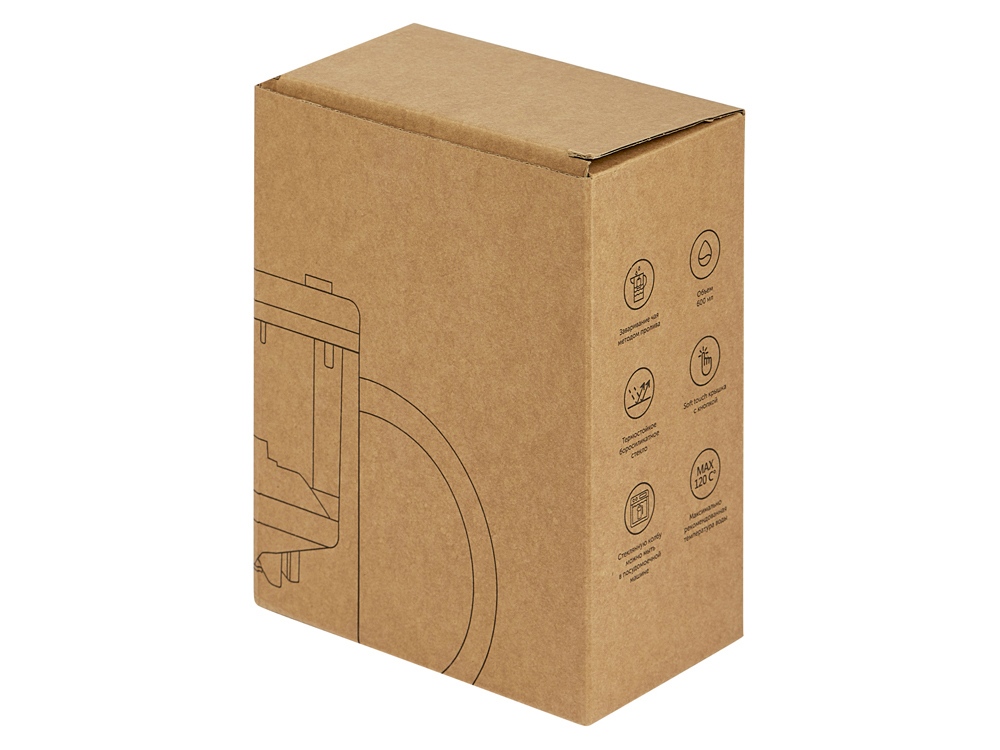 Стеклянный заварочный чайник Gunfu, 600 мл (Р)