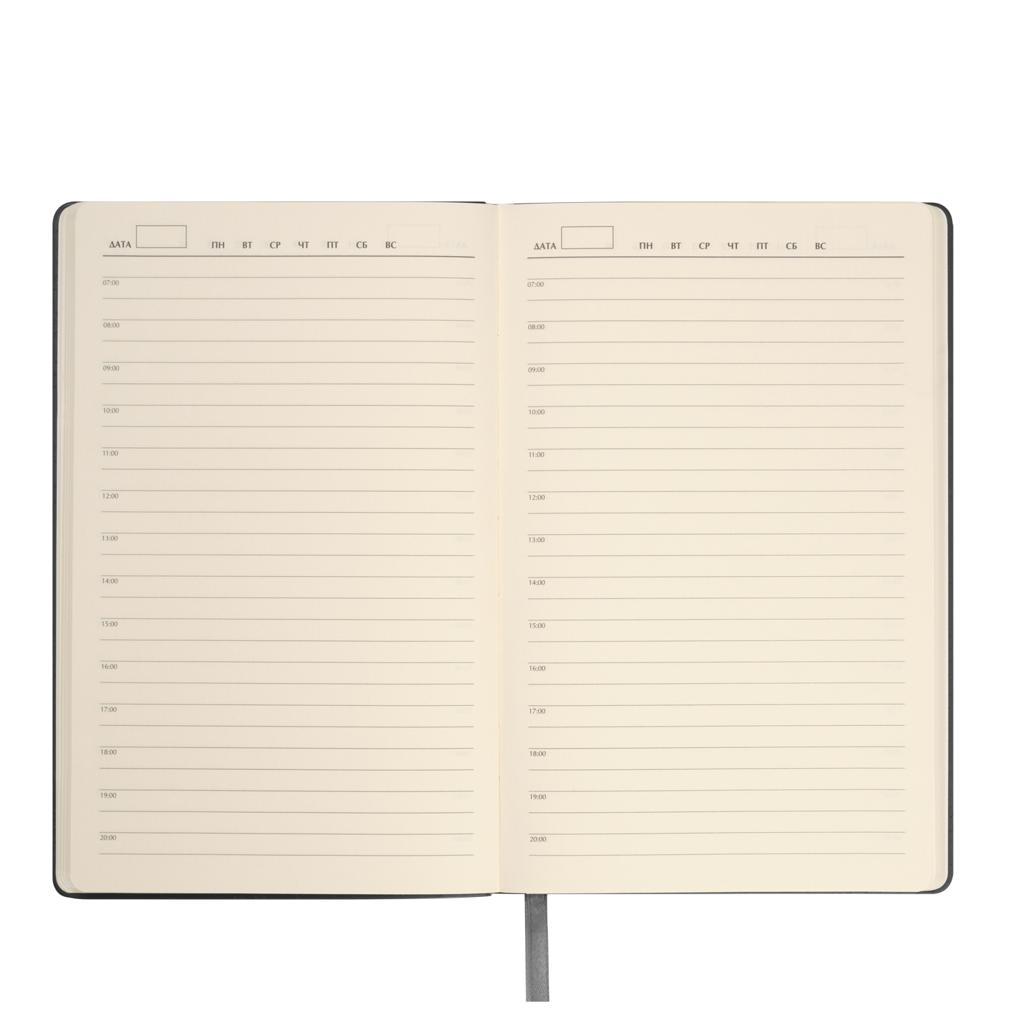 Ежедневник Стар (Star) недатированный, серый (с упаковкой, со стикерами)