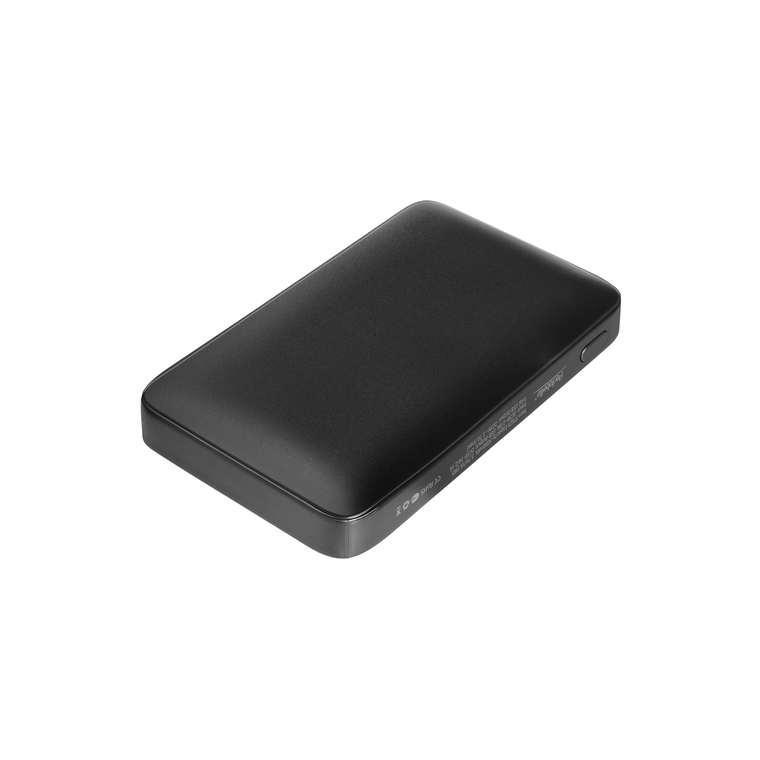 Внешний аккумулятор с цветной подсветкой Ancor Max 5000 mAh, черный фото на сайте Print Logo.