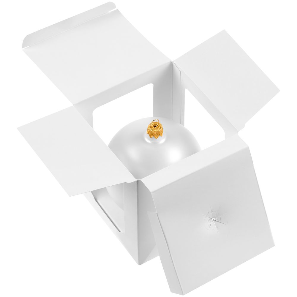 Елочный шар Gala Matt в коробке, 6 см — пример нанесения логотипа (сделано в России) | Print Logo