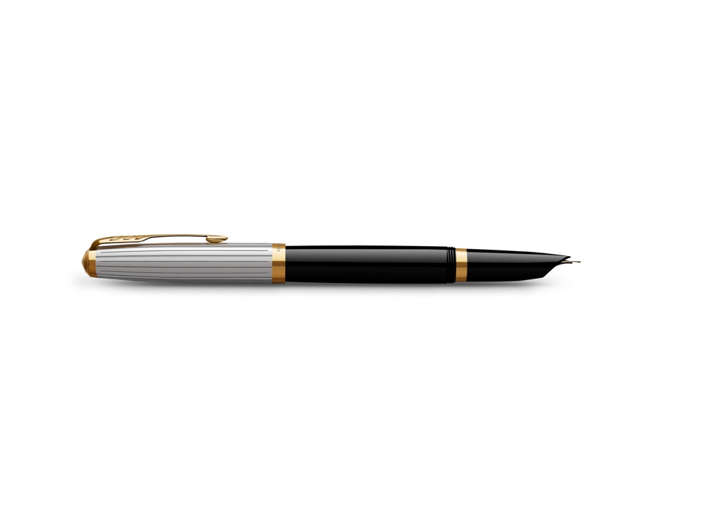Перьевая ручка Parker 51 Premium Black GT, перо: M, чернила: Black, Blue, в подарочной упаковке