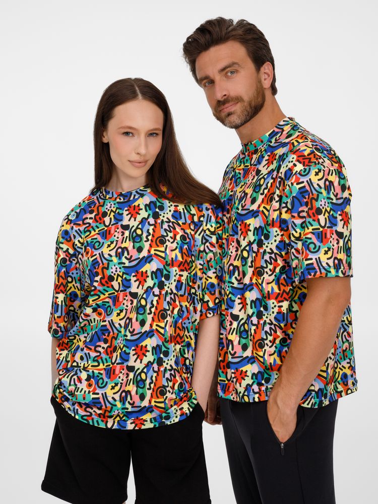 Футболка из бифлекса Morfiss с полной запечаткой на заказ, размер XL/XXL