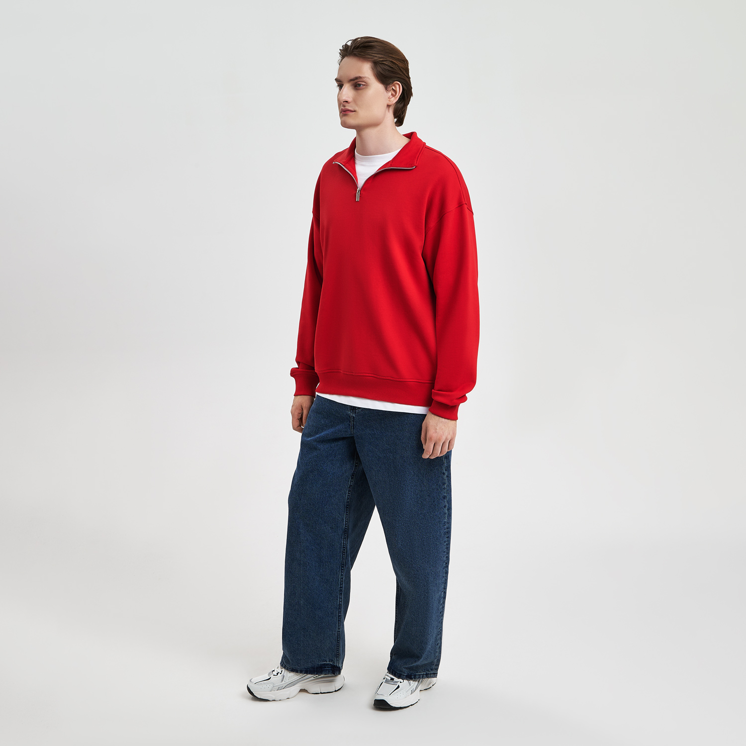 Толстовка на молнии унисекс Флоу (Flow), красная, размер XL/2XL