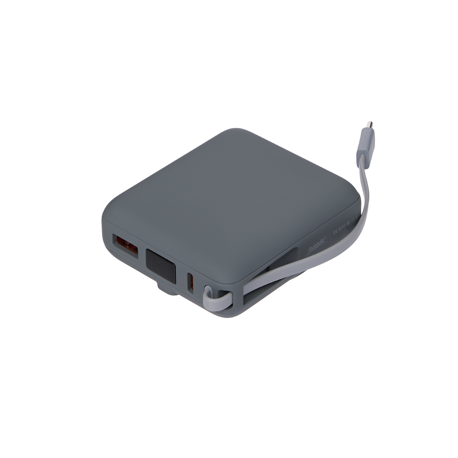 Внешний аккумулятор с подсветкой Риттер PD (Ritter PD) 10000mAh с функцией беспроводной зарядки 15W, серый