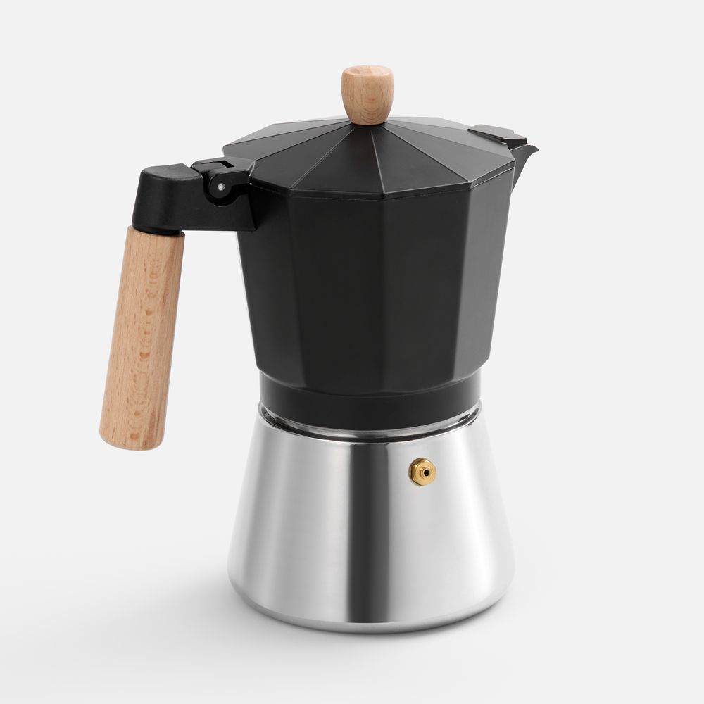 Гейзерная кофеварка Puffa — пример нанесения логотипа () | Print Logo