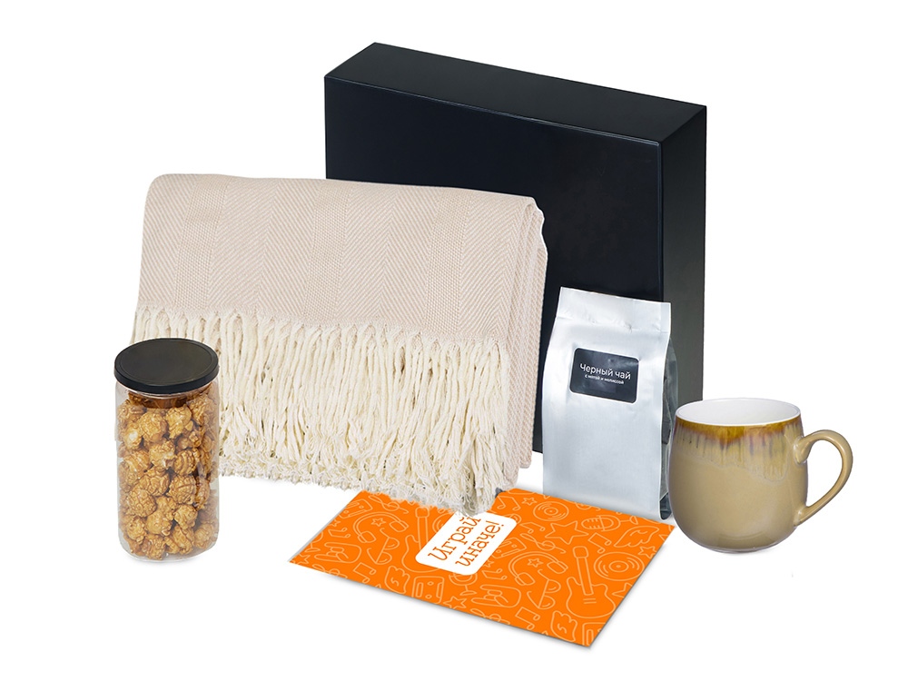 Подарочный набор Re:y. Haven  с пледом, кружкой и чаем