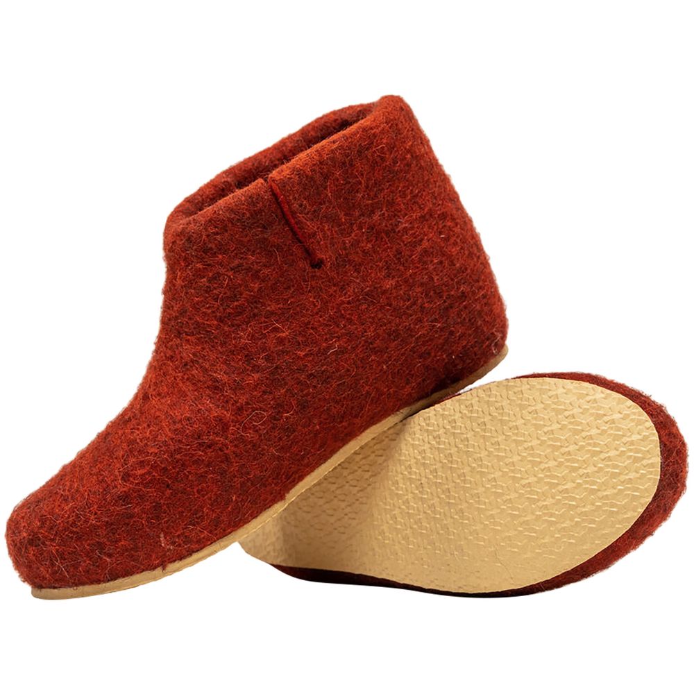 Домашние валенки Wild, красно-коричневые (терракот), размер 47