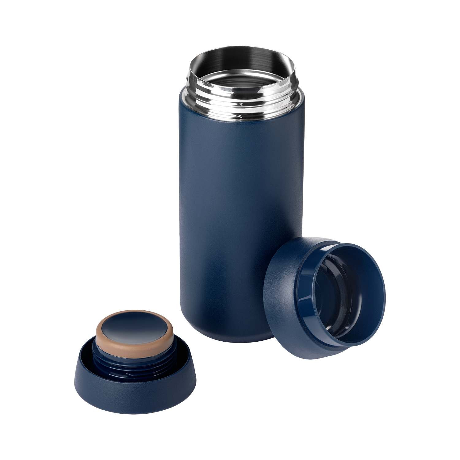 Термобутылка вакуумная герметичная Грейс, синяя