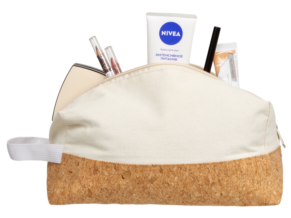 Несессер Corky хлопковый с пробковой вставкой с логотипом  | Print Logo