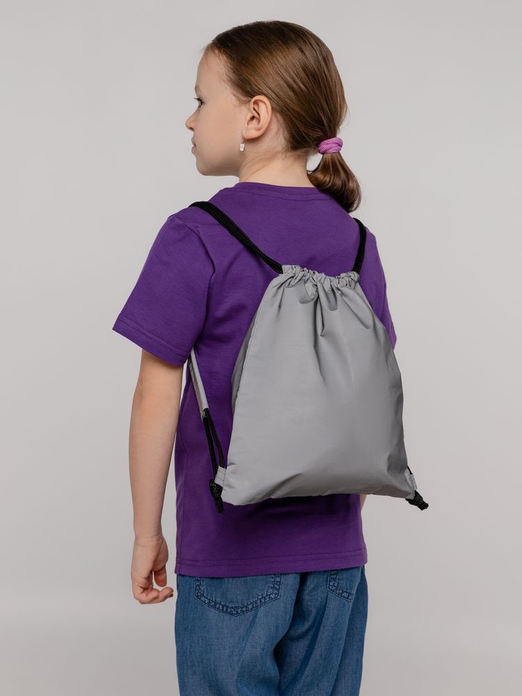 Детский рюкзак-мешок Manifest из светоотражающей ткани фото на сайте Print Logo.