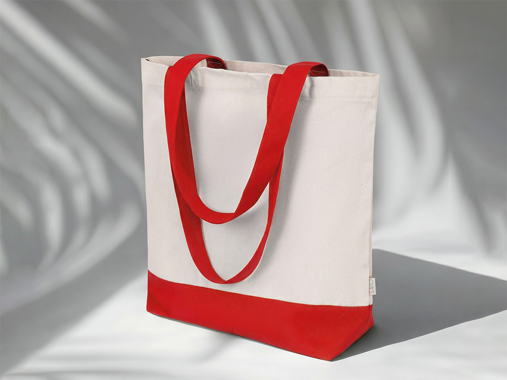 Сумка для шоппинга Cotton из переработанного хлопка 280 г, красный