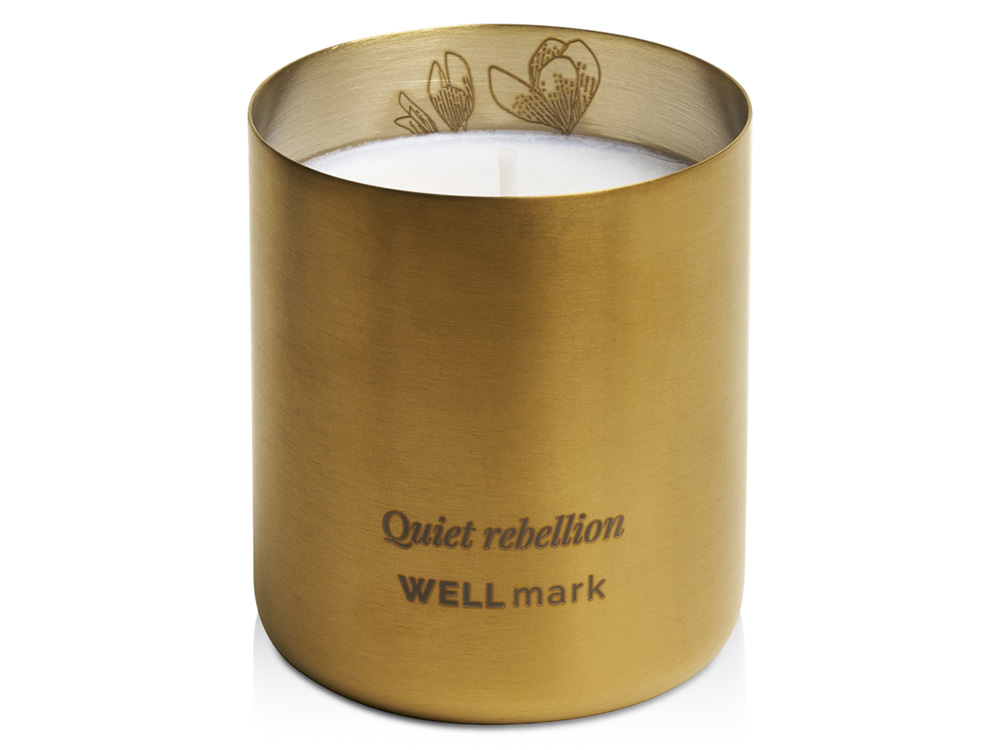 Ароматическая свеча Quiet Rebellion с логотипом Wellmark | Print Logo