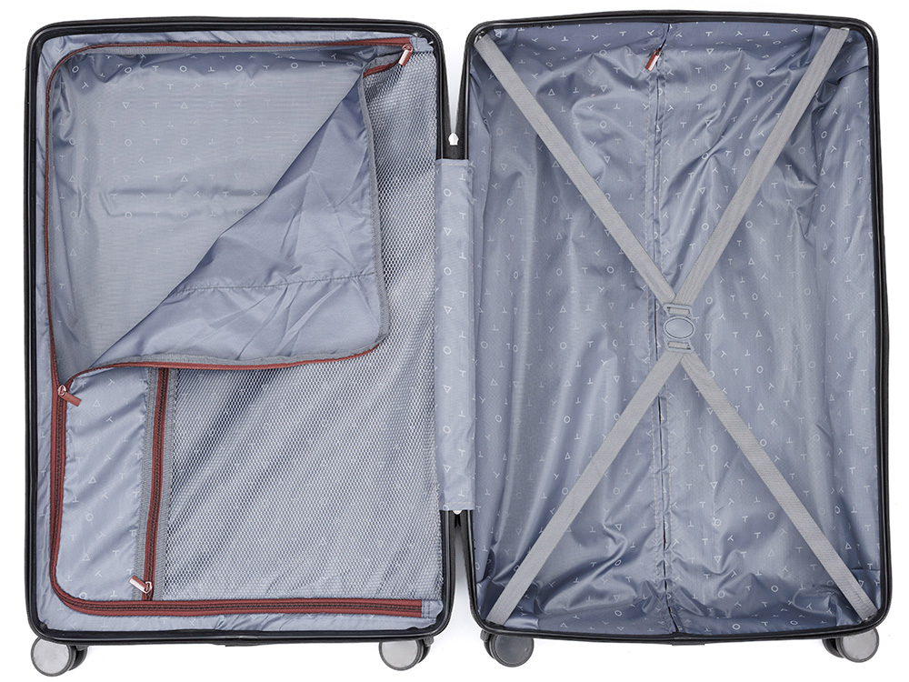 Чемодан TORBER Onego, бордовый, ABS-пластик, 69,5 х 46 х 26 см, 69 л