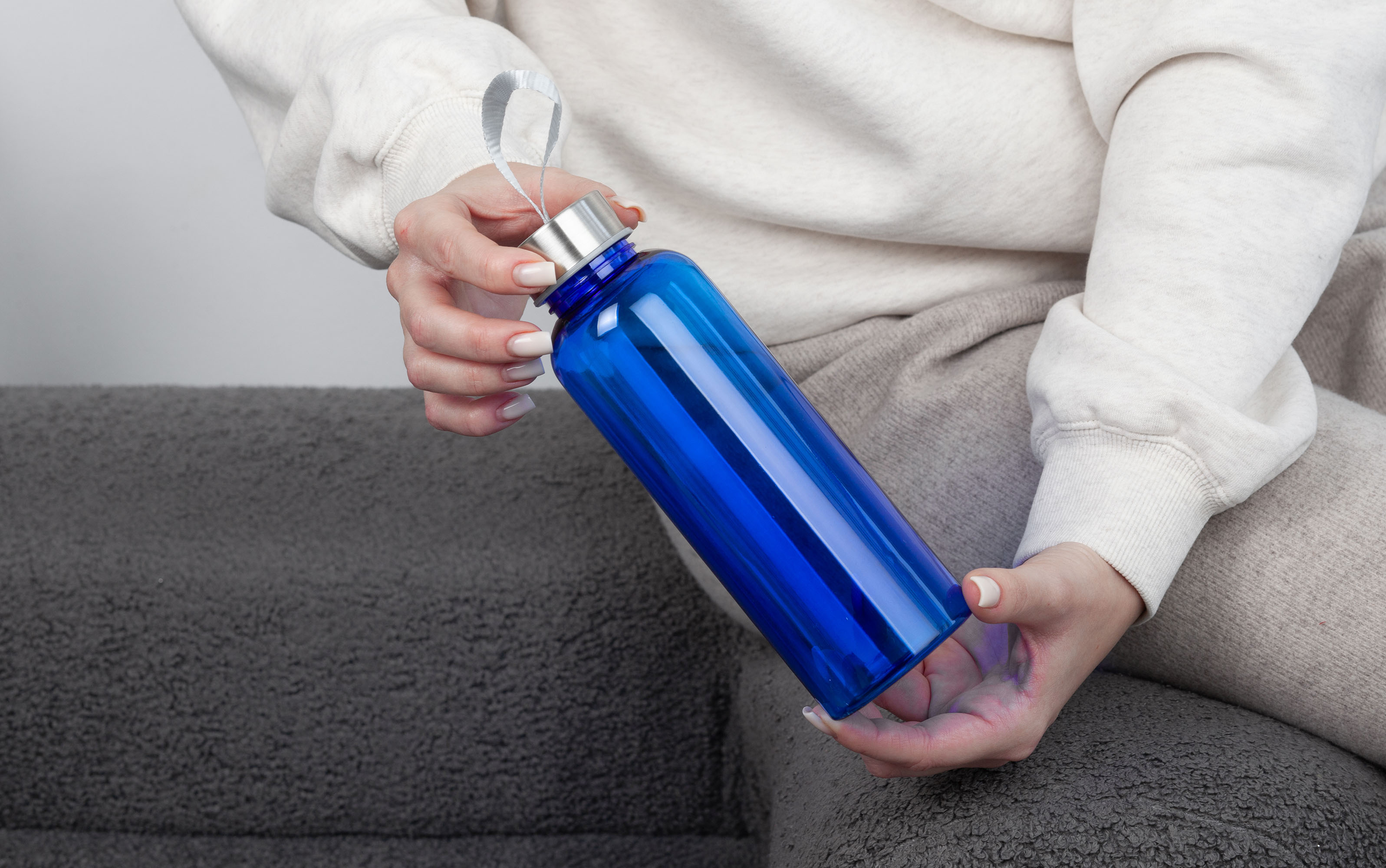 Бутылка для воды "H2O" 500 мл, оранжевый