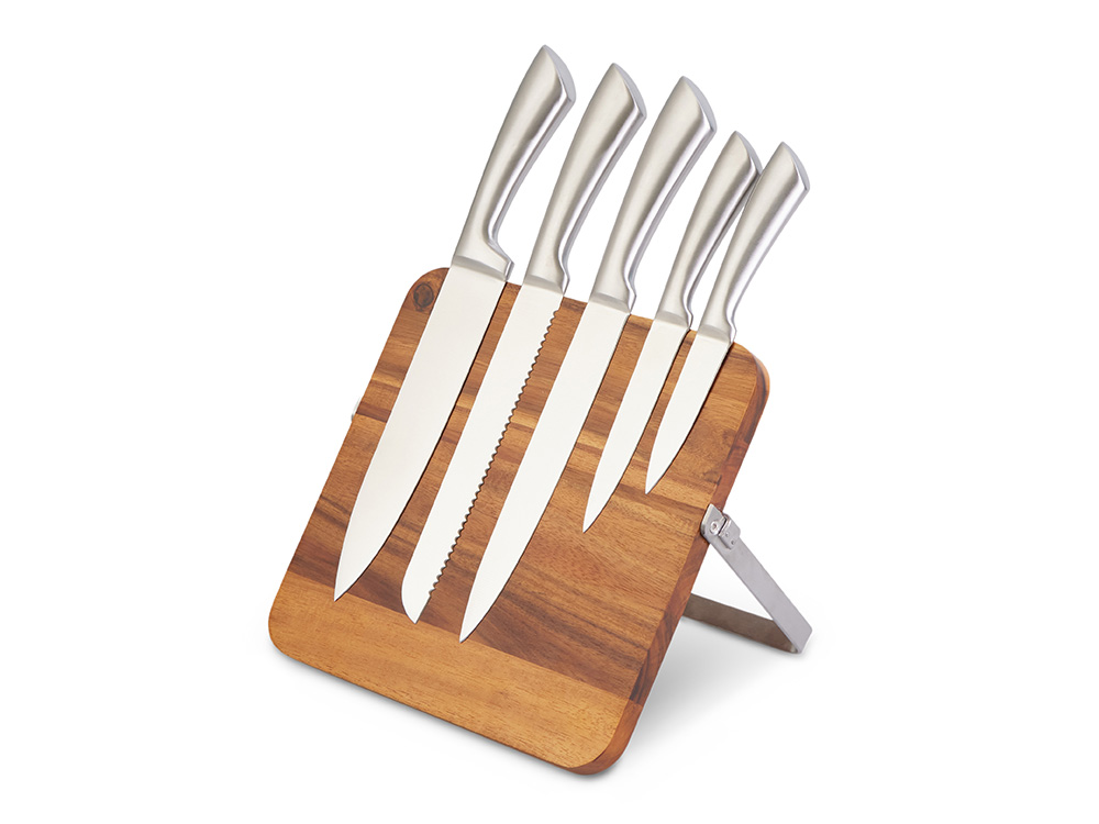 Набор ножей на магнитной подставке Терон с логотипом Eat&Bite Select | Print Logo