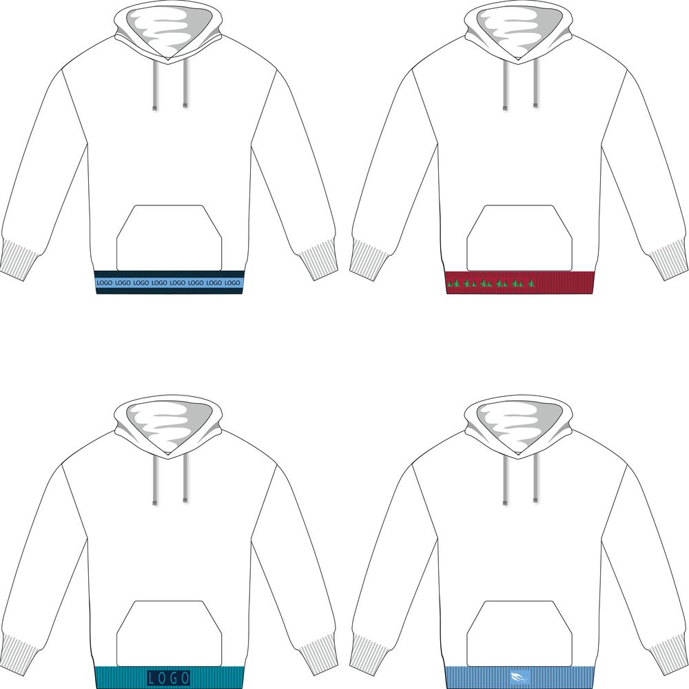 Вязаная резинка по низу на заказ Fondo с логотипом  | Print Logo