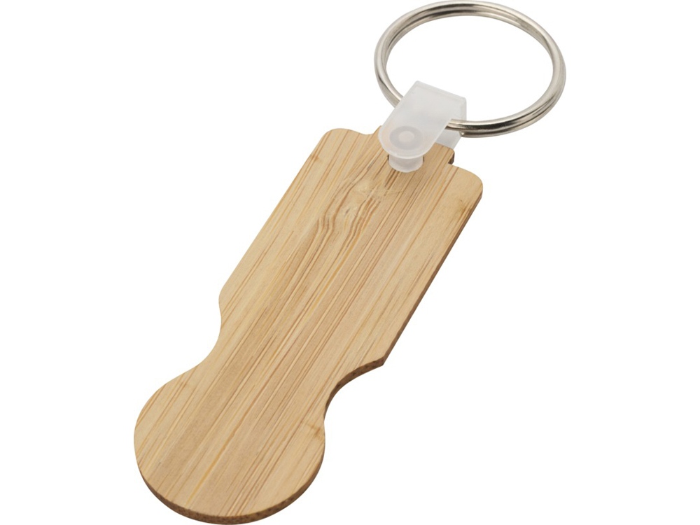 Брелок для ключей из бамбука Ronan с логотипом  | Print Logo
